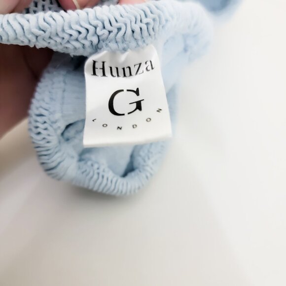 Hunza G Ariel Twist Front Bandeau Bikini Top Baby Blue OS - Picture 5 of 5